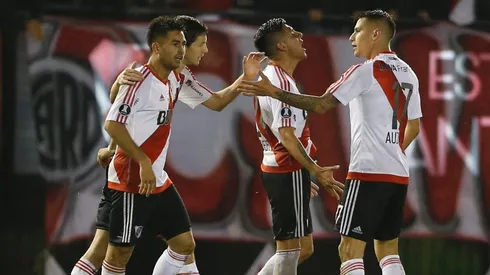 Enzo Pérez celebrando su gol.