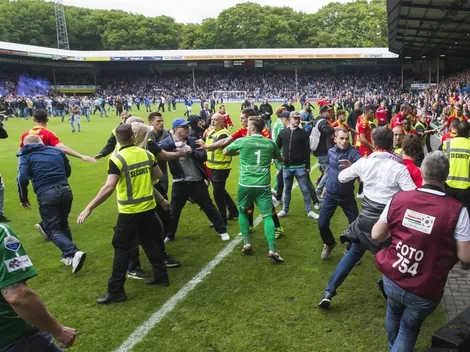 Nunca visto: hinchas locales fueron a pegarle a los jugadores visitantes