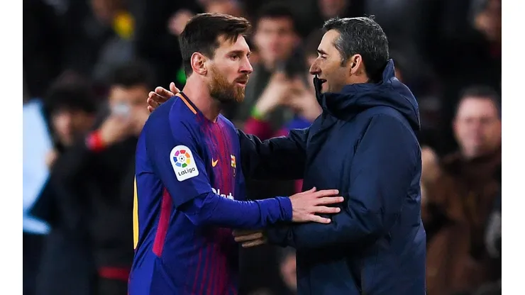 Messi junto a Valverde.