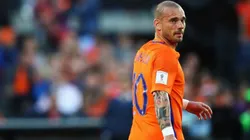 Wesley Sneijder con la camiseta holandesa.