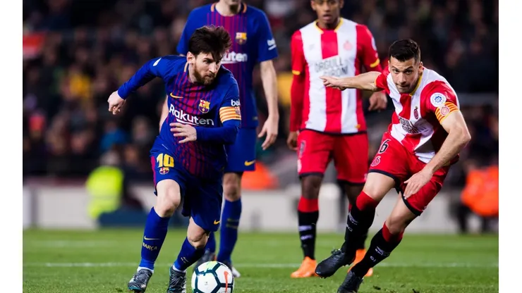 Lionel Messi encarando, lo de siempre