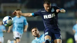 Iván Pillud en un encuentro de Racing.