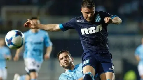 Iván Pillud en un encuentro de Racing.