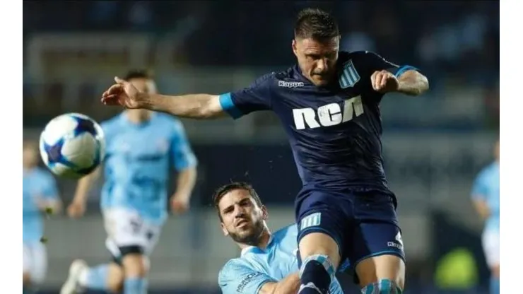 Iván Pillud en un encuentro de Racing.