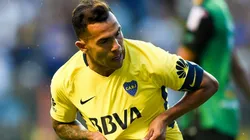 Carlos Tevez con la camiseta de Boca.