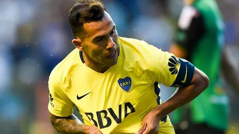 Carlos Tevez con la camiseta de Boca.