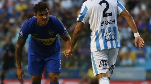 Daniel Osvaldo con la piel de Boca