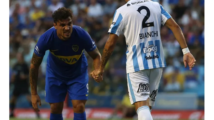 Daniel Osvaldo con la piel de Boca