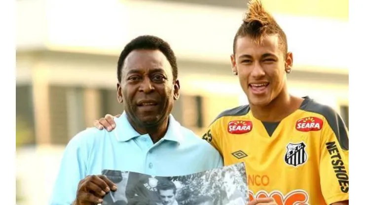 Pelé y Neymar, juntos.