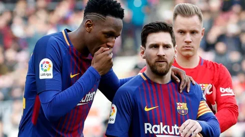 Yerry Mina sobre lo difícil que le resulta marcar a Messi: "Es maravilloso no tener que enfrentarlo"