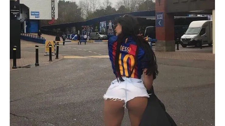 Ella siempre se muestra fanática de Barcelona