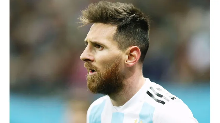 Lionel Messi con la piel de la Selección Argentina