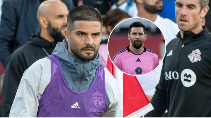 Lorenzo Insigne y Leo Messi.