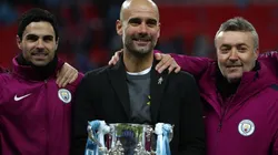 A pesar de una sanción, Guardiola volvió a usar un lazo amarillo para enviar un mensaje político