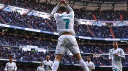 Cristiano Ronaldo celebra en el Bernabéu