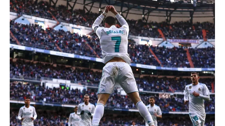 Cristiano Ronaldo celebra en el Bernabéu