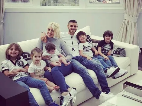 ¡La nena, Mauro! Icardi escondió a su hija para posar junto al hijo de Maxi López