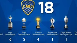 REY DE COPAS. Los de Boca sacaron pecho por sus títulos internacionales.