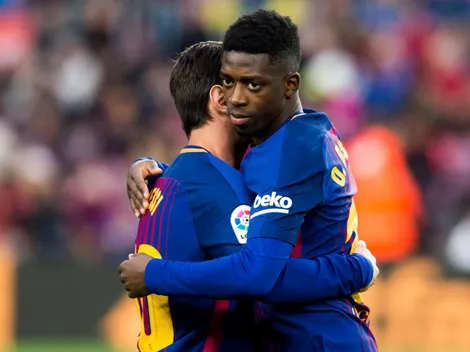 ¡Leo se divierte! Messi aplaudió a Dembele en el entrenamiento