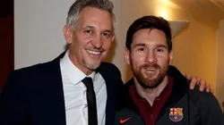 PRIMER ENCUENTRO. La sonrisa de oreja a oreja de Lineker junto con Messi.