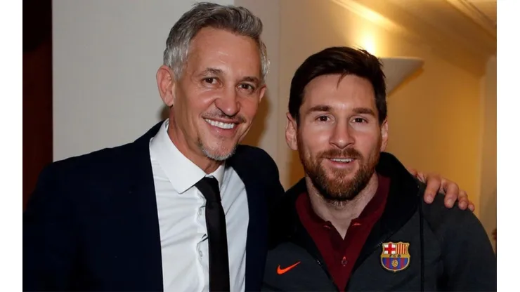 PRIMER ENCUENTRO. La sonrisa de oreja a oreja de Lineker junto con Messi.