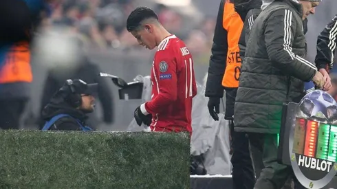 James Rodriguez con la piel del Bayern Munich