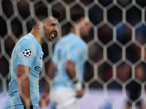 Agüero recibió un planchazo demente y asustó a todos