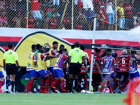 Un festejo obsceno desató furia en Brasil: nueve expulsados en el partido entre Vitoria y Bahía