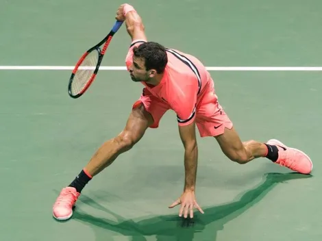 ¿Peor que el VAR?: Dimitrov, enojadísimo por el punto que le cantaron afuera contra Federer