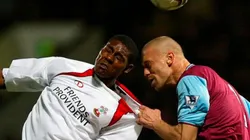 Una imagen de los once partidos que el Tin Delgado jugó en Inglaterra.