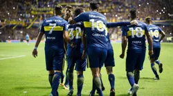 Todo Boca celebra el tanto de Fabra.