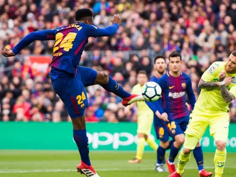 Yerry Mina se jugó la vida: la primera salvada con el Barcelona y golpe a un camarógrafo