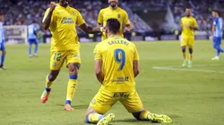 GOLEADOR CANARIO. Jonathan Calleri se desahoga con el grito de gol con LasPalmas.