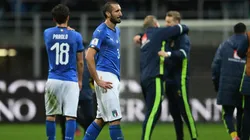 SIN MUNDIAL. El último partido de Chiellini con Italia: la eliminación con Suecia rumbo a Rusia 2018 (Foto: Getty).