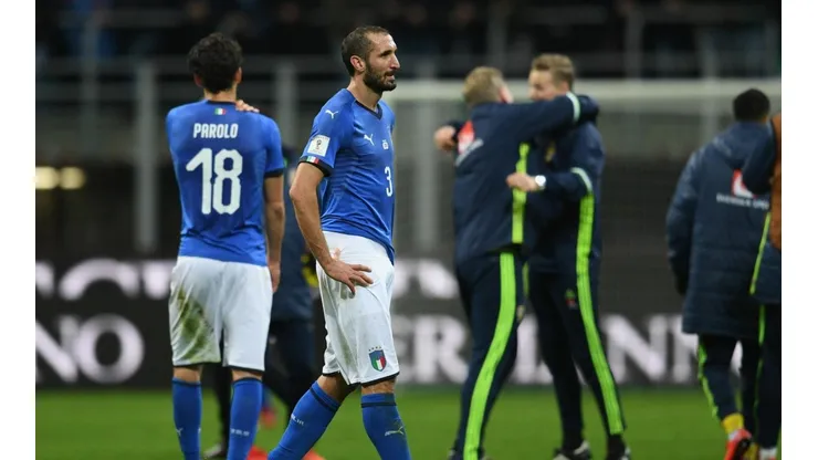 SIN MUNDIAL. El último partido de Chiellini con Italia: la eliminación con Suecia rumbo a Rusia 2018 (Foto: Getty).