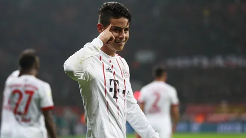 James Rodríguez y su típico festejo