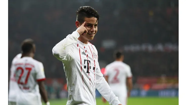 James Rodríguez y su típico festejo