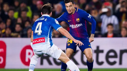 Coutinho da pruebas de talento en el Derbi de Barcelona.