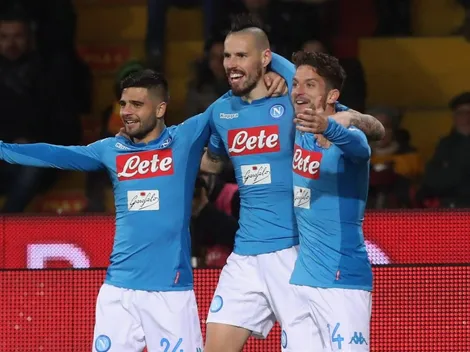 Mertens se metió al área, la picó y deleitó a un Napoli que recuperó la punta