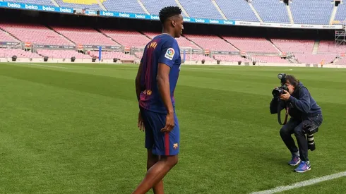 Yerry Mina y su primer día en Barcelona.