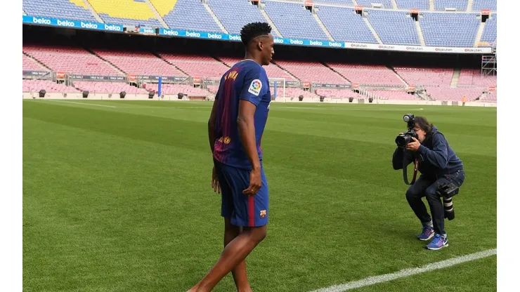 Yerry Mina y su primer día en Barcelona.