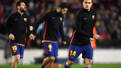 Messi, Suárez y Coutinho calientan motores.