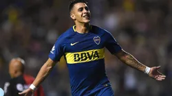 EL SIETE DE BOCA. Pavón celebra su gol contra Colón el último sábado en La Bombonera (Foto: Getty).