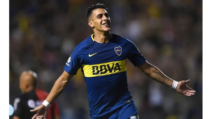 EL SIETE DE BOCA. Pavón celebra su gol contra Colón el último sábado en La Bombonera (Foto: Getty).