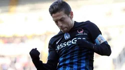 EL BAILE DEL PAPU. Gómez se divierte cada vez que puede en Atalanta.