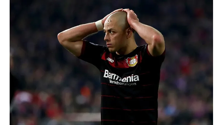 Javier Chicharito Hernández se lamenta en su etapa con el Bayer Leverkusen
