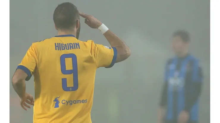 EL COMANDANTE. Higuaín celebra su gol contra el Atalanta a los pocos minutos de juego (Foto: Getty).