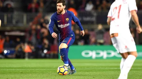 NO PUEDE. Messi, por ahora no logra marcarle al Alavés.