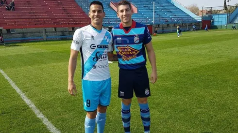 HEREDEROS. Palermo (derecha) junto al sobrino de Marcelo Delgado. Ryduan espera poder debutar en primera.