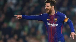 Lionel Messi celebra su gol ante Espanyol.